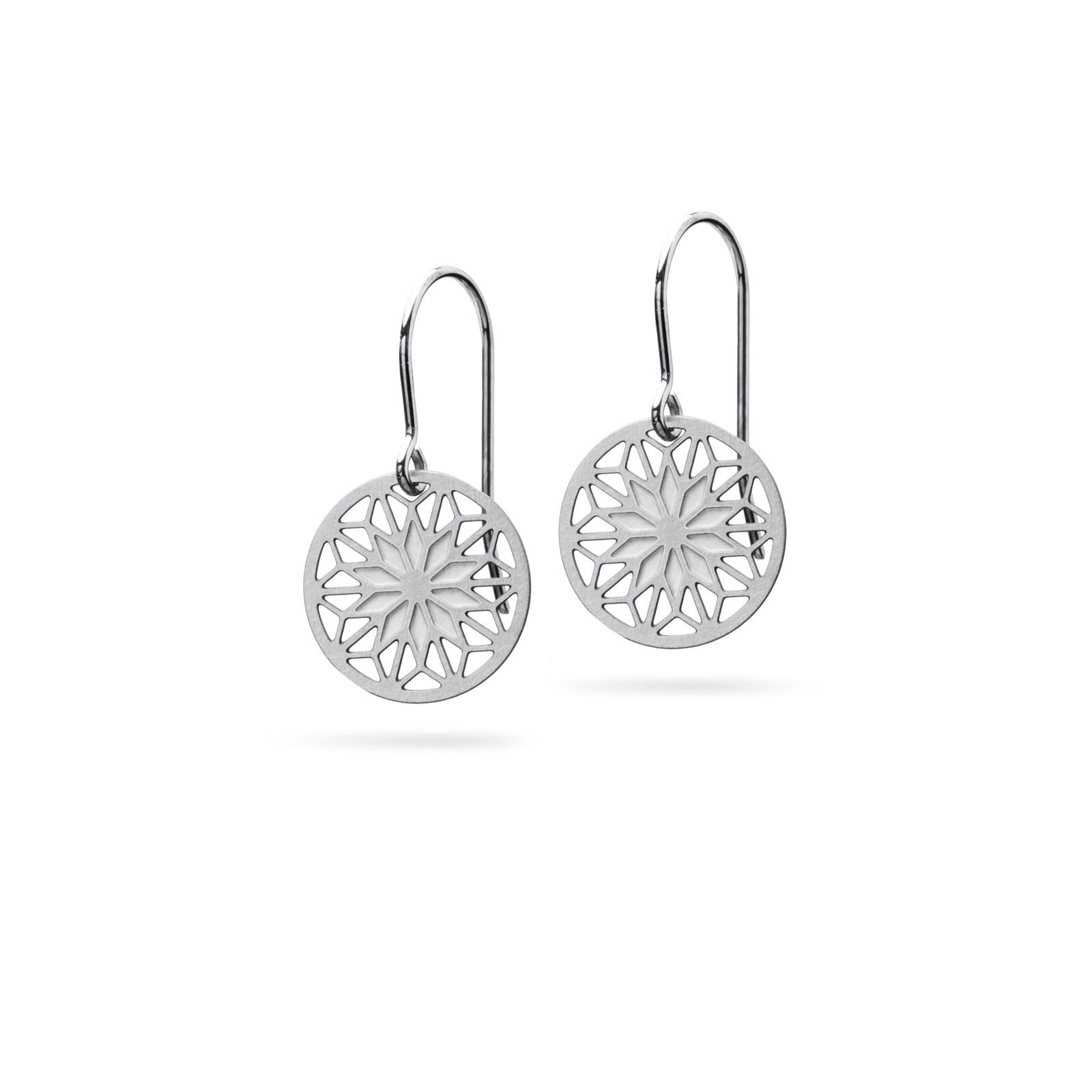 Boucles d'oreilles "Mandala rempli" | acier inoxydable