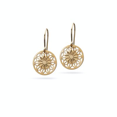 Boucles d'oreilles "Mandala rempli" | doré