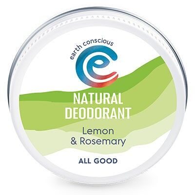 Balsamo deodorante naturale - Limone e rosmarino 60 g, senza plastica, cruelty-free, prodotto nel Regno Unito