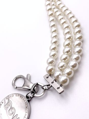 COLLIER DE PERLES BLANCHES TRIPLE RANG 2