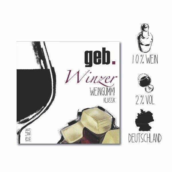 geb . WinzerWeingummi mit 10% Wein- Klassik