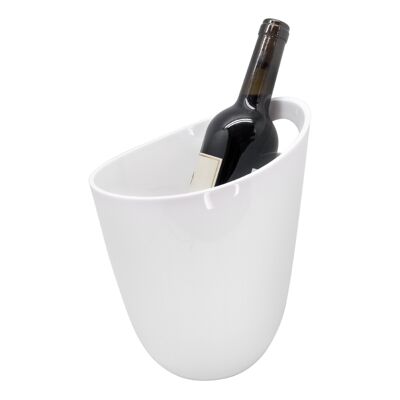 Secchiello per il ghiaccio, secchiello per il ghiaccio, refrigeratore per bottiglie di vino, champagne, secchiello refrigerante bianco