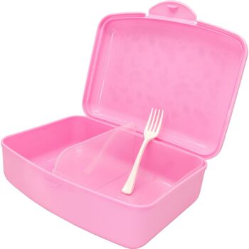 Boîte à lunch et récipient pour enfants avec fourchette incluse, boîte à lunch, licornes légères et faciles à nettoyer 2