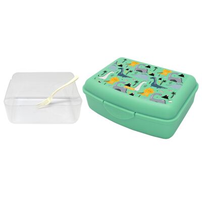 Lunchbox für Kinder und Behälter mit Gabel inklusive, Lunchbox, leichte und leicht zu reinigende Dinosaurier
