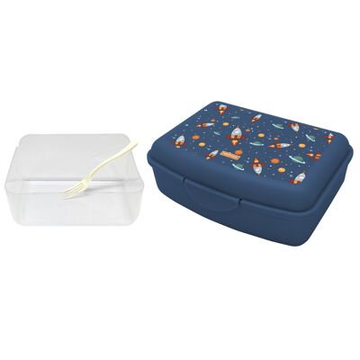 Fiambrera Infantil y contenedor con tenedor incluido, Caja de Almuerzo, Ligera y Fácil de Limpiar Espacio