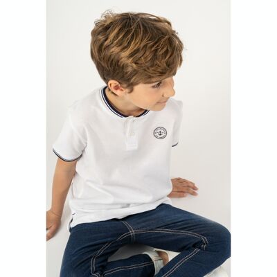 Boy's white Polo shirt CANADERO