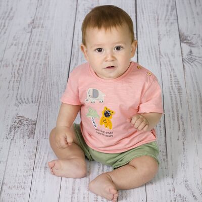 Camiseta bebé naranja CARALA