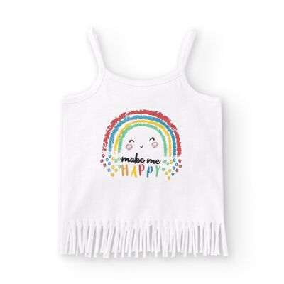 Baby's white tank top T-shirt CANIELE