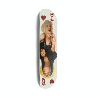 Skate for wall decoration: Skate Lady of hearts "Marilyn"