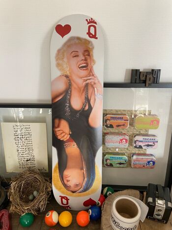 Skate pour décoration murale : Skate Dame de coeur "Marilyn" 2