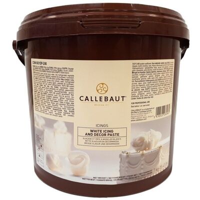 CALLEBAUT - Pâte à glacer blanche - sans graisse hydrogénée - seau de 7kg