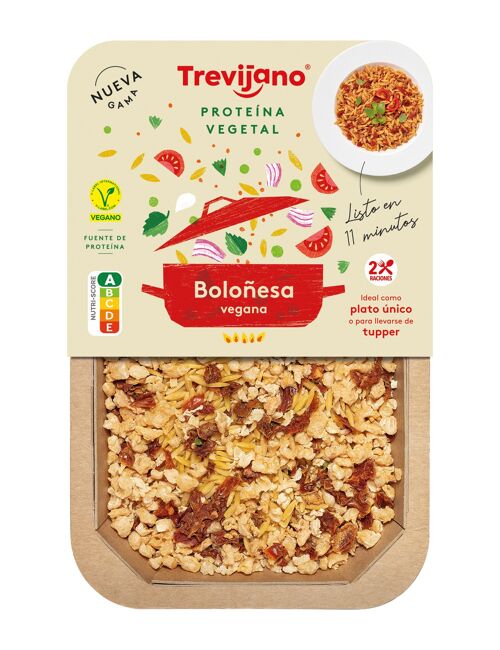 Pasta Boloñesa con Proteína Vegetal - 200g - 2 raciones