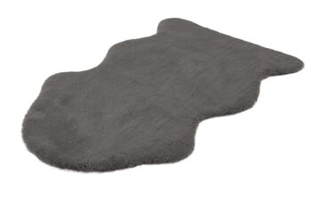 Fausse fourrure Cosy grey 60 x 90 cm 2