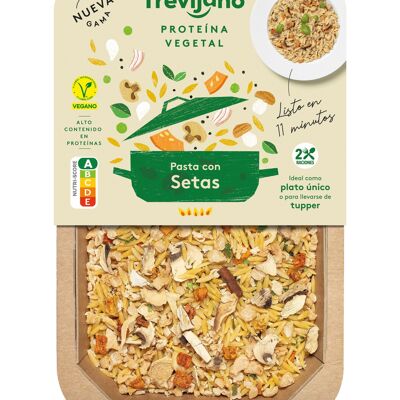 Pasta con Setas y Proteína Vegetal - 200g - 2 raciones