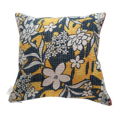 Square kantha cushion N°29