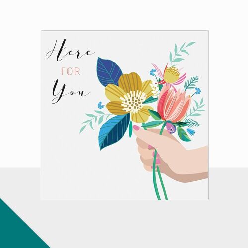 Flowers Sympathy Card - Glow Here for You