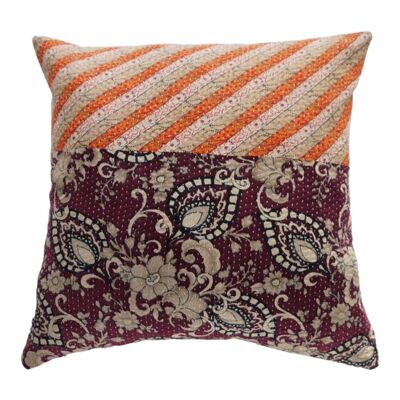 Square kantha cushion N°32