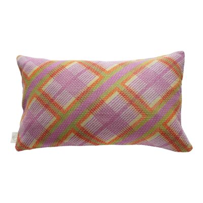 Rectangular kantha cushion N°203