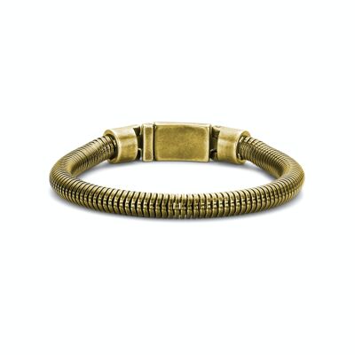 Frank 1967 bracelet acier 6mm chaine serpent acier doré vintage