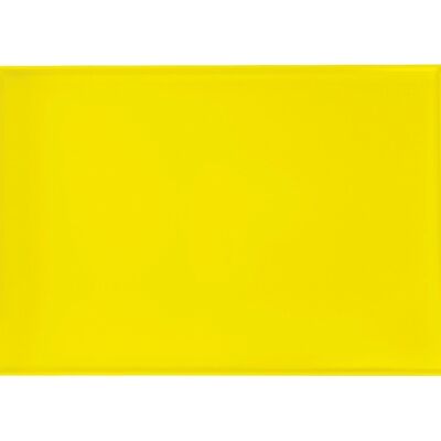 Vassoio rettangolare in melamina gialla 43x29 cm