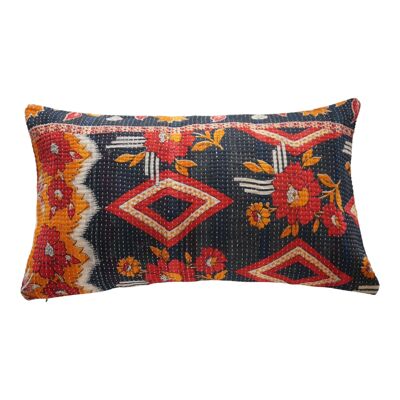 Rectangular kantha cushion N°206