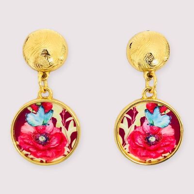 Boucles d’oreilles "Le Jardin de Coquelicots"