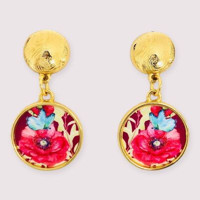“The Poppy Garden” earrings
