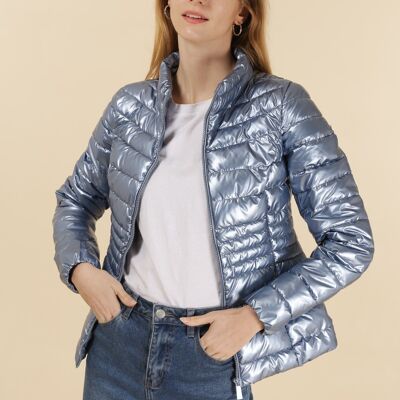 Basic metal padded jacket Blue