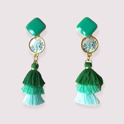 Boucles d'oreilles Ecrin de verdure