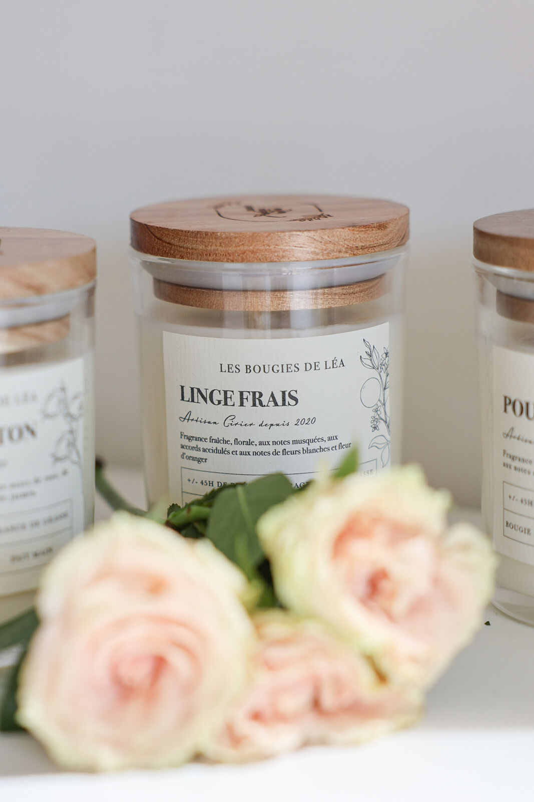 Large Fresh Linen Scented Candle - Set of 4