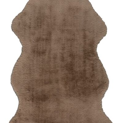 Fausse fourrure cosy taupe 60 x 90 cm