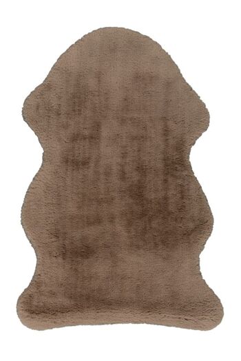 Fausse fourrure cosy taupe 60 x 90 cm 1