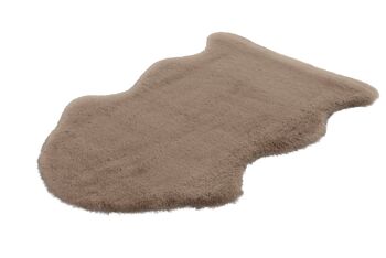 Fausse fourrure cosy taupe 60 x 90 cm 2