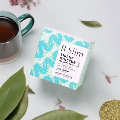 B.SLIM Natural Slimming Detox Kräutertee - Kur für 1 Monat