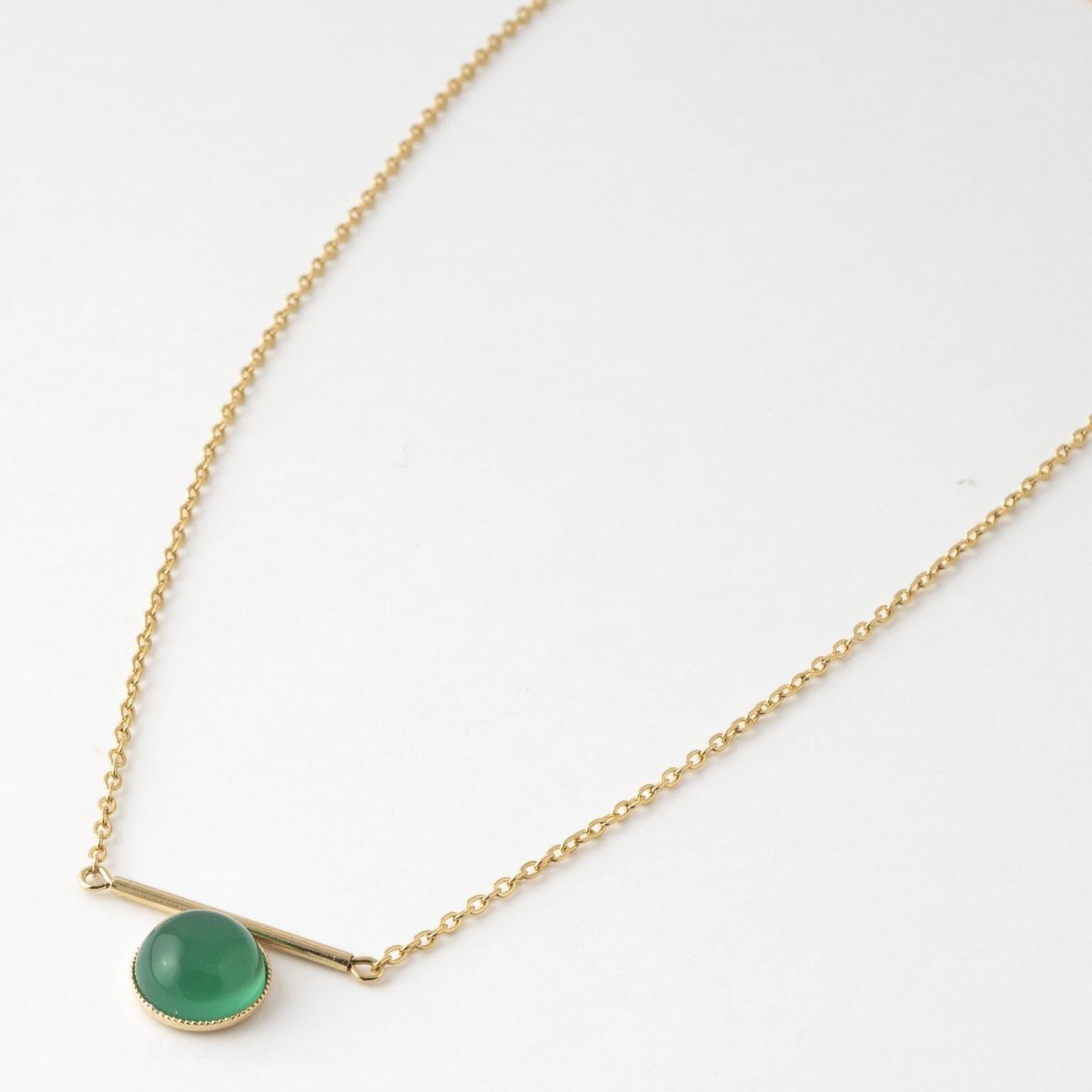 Girocollo Chloé in agata verde