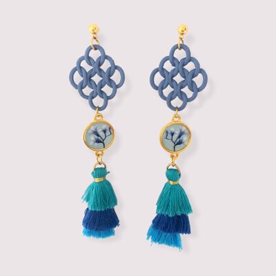 Bohemian blue earrings