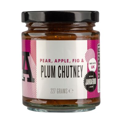Pear, apple, fig & plum chutney