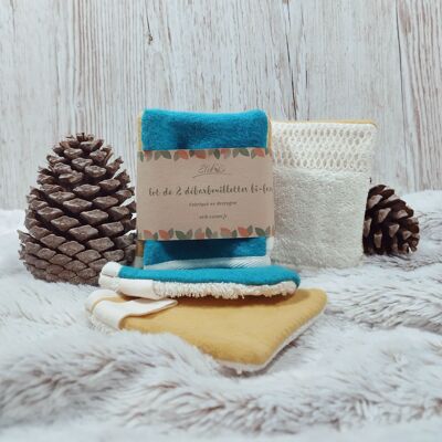 Two-sided washcloths/make-up remover wipes