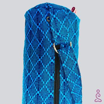 Handmade Yoga Mat Bag - Blue Diamonds Pattern 3