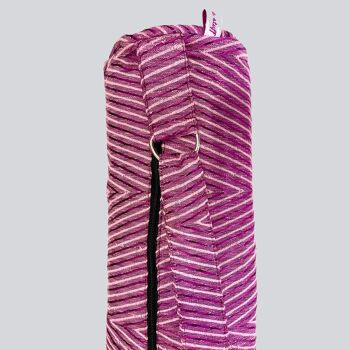 Handmade Yoga Mat Bag - Magenta Stripes 3