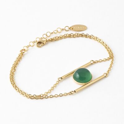 Chloé green agate bracelet
