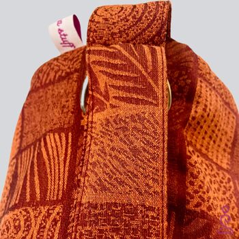 Handmade Yoga Mat Bag - Burnt Orange Pattern 2