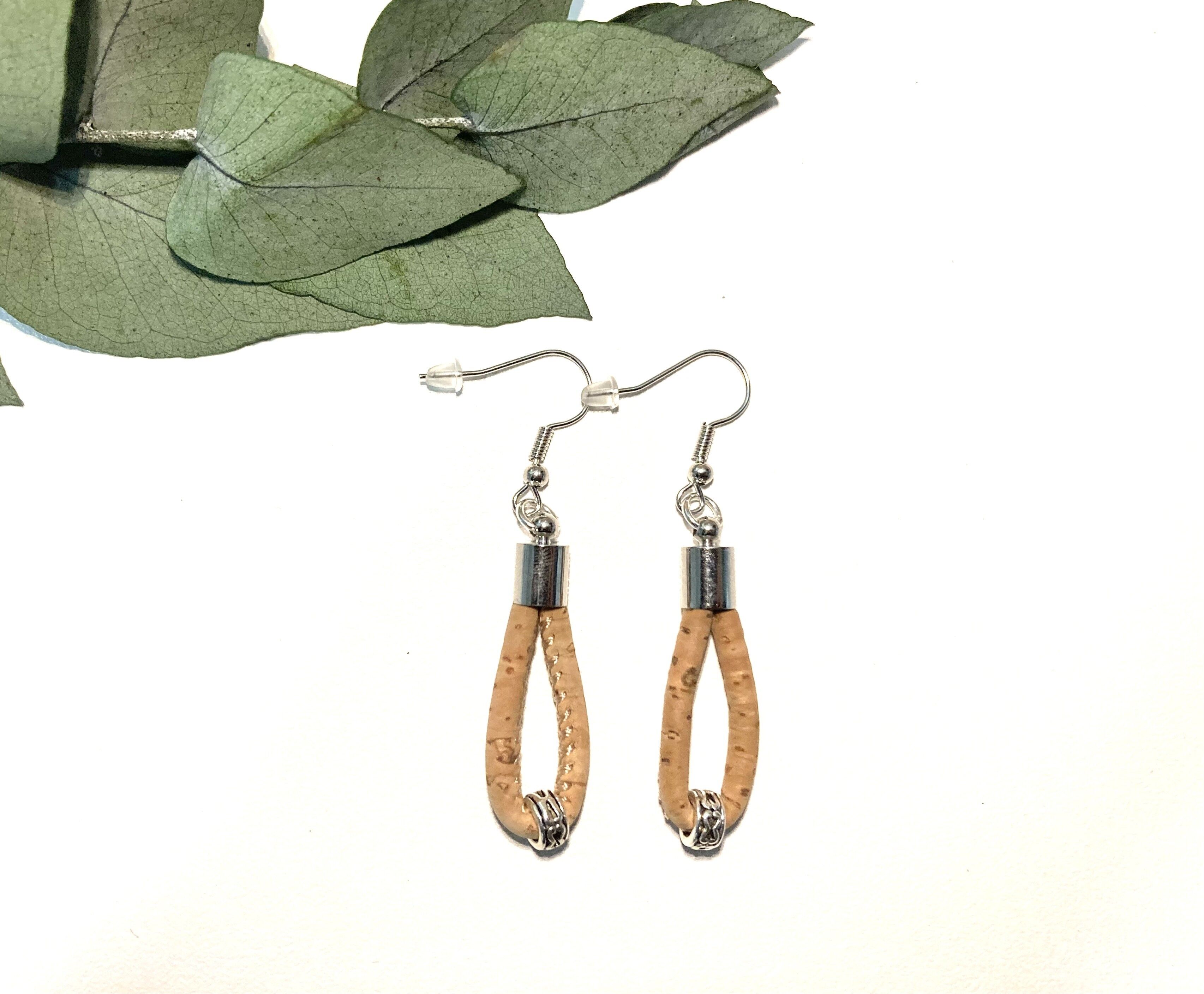 Orecchini in sughero EVE fatti a mano