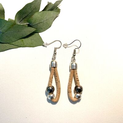 Handmade JULIE cork earrings