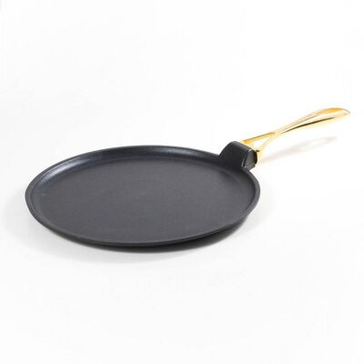 CREPIERE 28 CM 24K Gold Plated Handle INDUCTION H.3CM