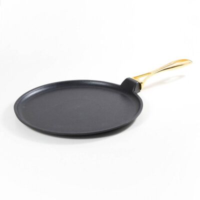 CREPIERE 28 CM 24K Gold Plated Handle INDUCTION H.3CM   
