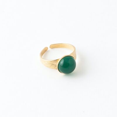 Anillo Daphnis de ágata verde