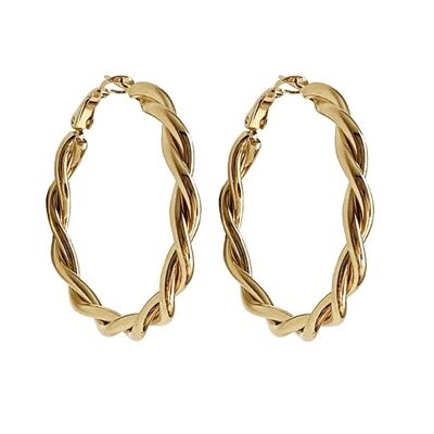 Twist hoop earrings - gold