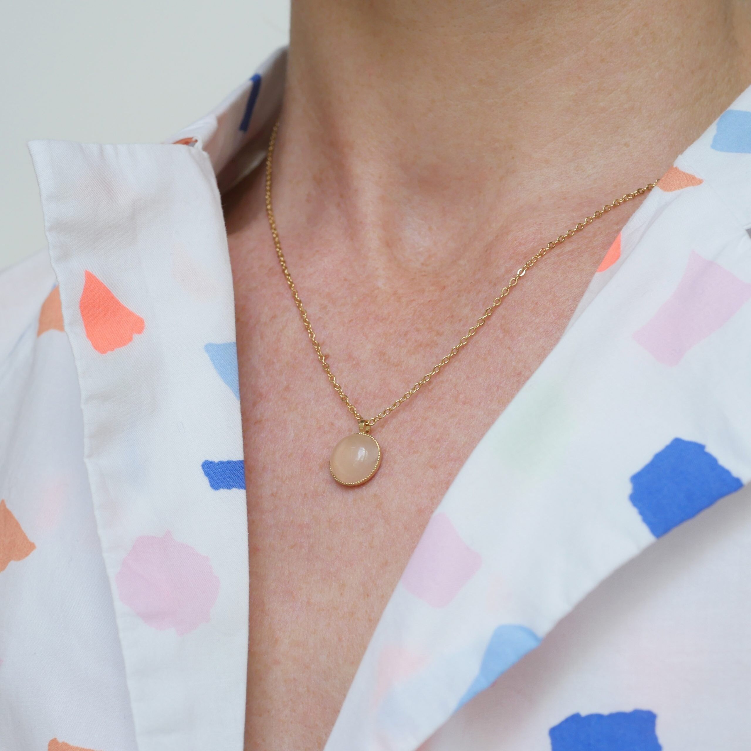 Girocollo Daphnis in quarzo rosa