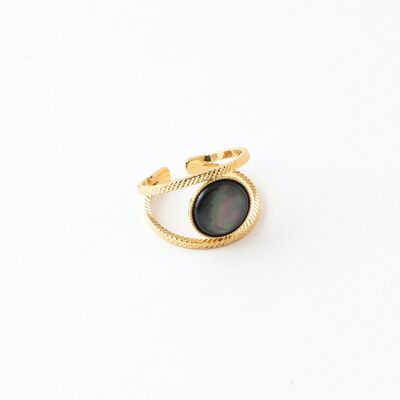 Anillo Chloé de nácar gris